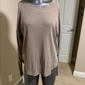 Athleta Taupe Long Sleeve Top